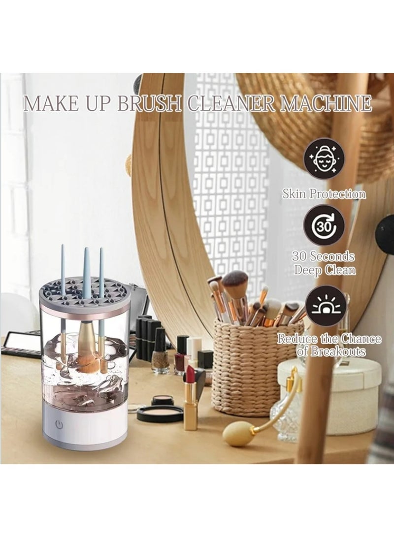 منظف ​​فرش مكياج بتصميم مُحدّث، يغسل عدة فرش في آن واحد، سهل الاستخدام بضغطة زر واحدة، يناسب جميع الأحجام - Image 3